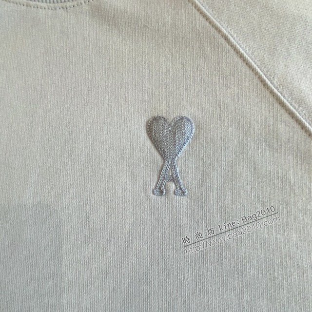 Ami專櫃2023FW新款愛心刺繡插肩圓領衛衣 男女同款 tzy3197